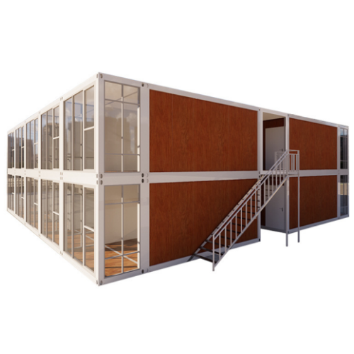 2 floors steel structure prefab manufactured kit container house homes for sale